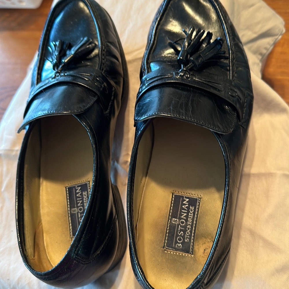 2/$25Bostonian Stockbridge Mens Black Loafers 8.5 W